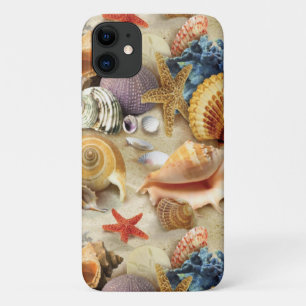 Sea shells on beach iPhone 11 case