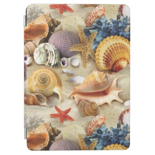 Sea shells on beach iPad air cover