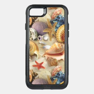 Sea shells on beach OtterBox commuter iPhone SE/8/7 case