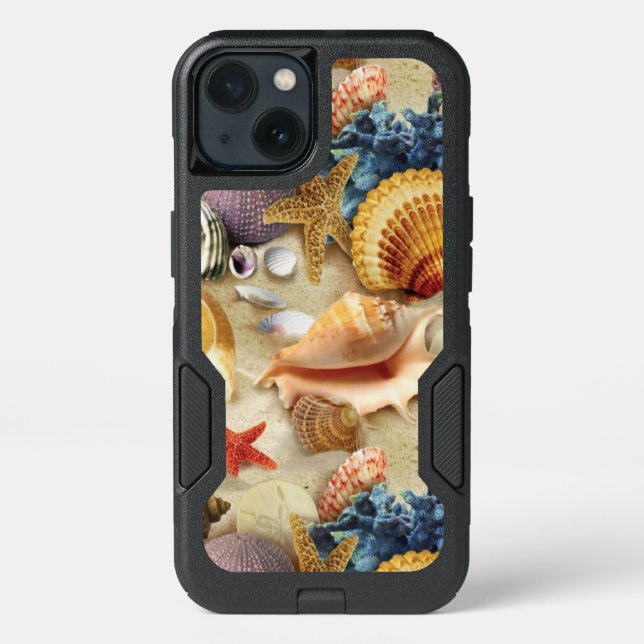 Sea shells on beach otterbox iPhone case (Back)