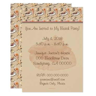 Sea Shells on Beach Sand Card Sea Shells on Beach Sand Card