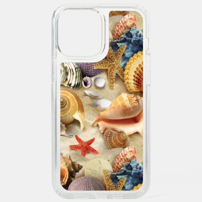 Sea shells on beach speck iPhone 12 pro max case (Front)