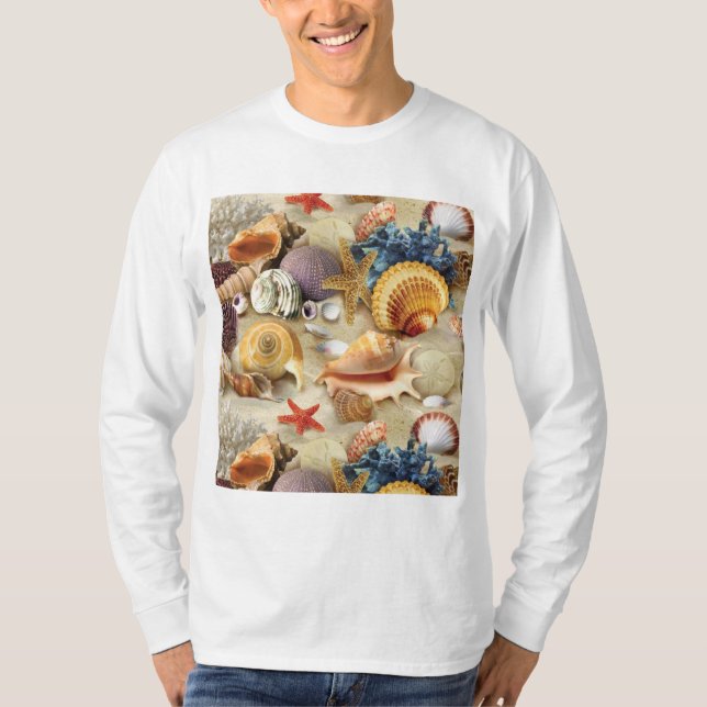 Sea shells on beach T-Shirt (Front)