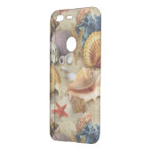 Sea shells on beach uncommon google pixel case (Back/Left)