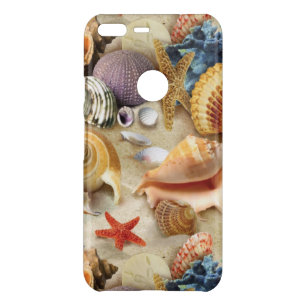 Sea shells on beach uncommon google pixel XL case
