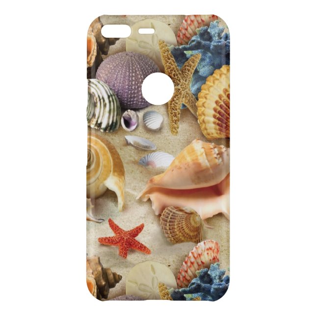 Sea shells on beach uncommon google pixel XL case (Back)