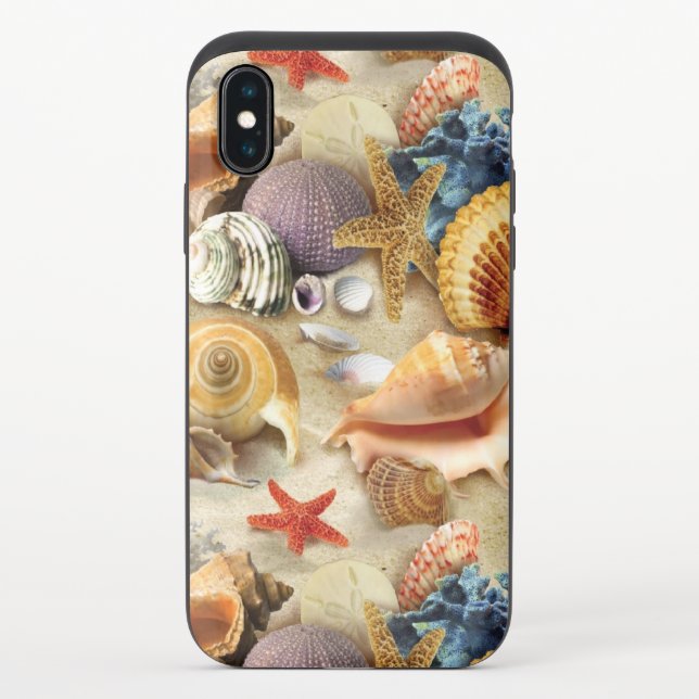 Sea shells on beach uncommon iPhone case (Back)