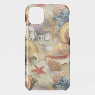 Sea shells on beach iPhone 11 case