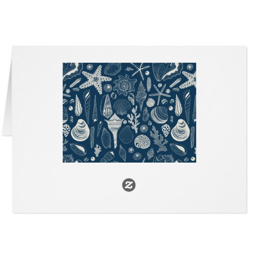 Sea shells on  dark blue (Back Horizontal)