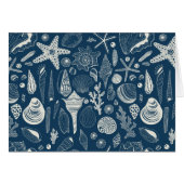 Sea shells on  dark blue (Front Horizontal)
