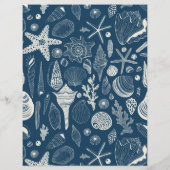 Sea shells on  dark blue (Back)