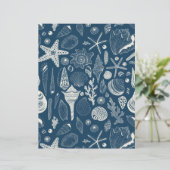 Sea shells on  dark blue (Standing Front)