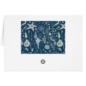 Sea shells on dark blue cards (Back Horizontal)