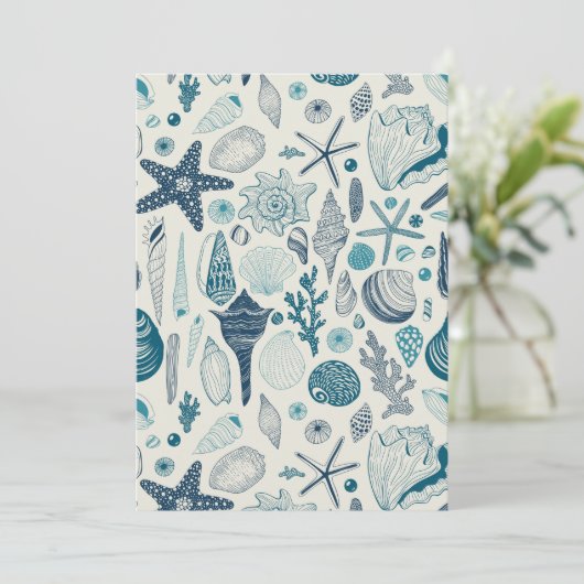 Sea shells on  off white (Standing Front)