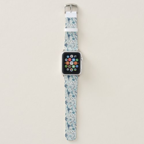 Sea shells on  off white apple watch band