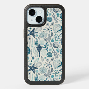 Sea shells on off white iPhone 15 case