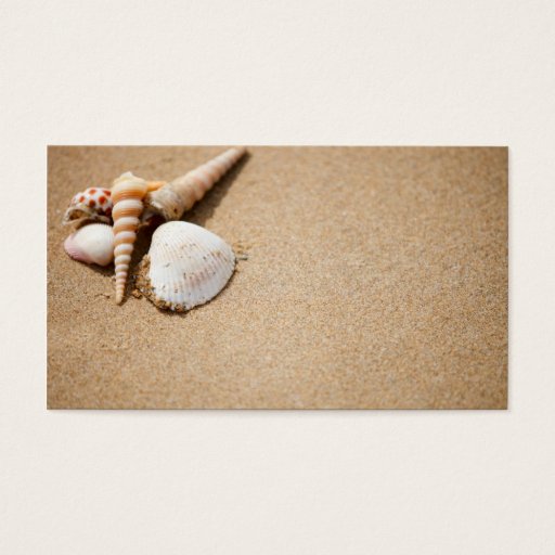 Customizable Sea shells on the beach business cards