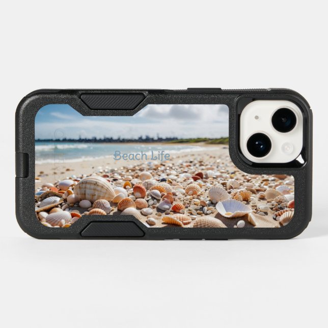Sea Shells on the Beach Otterbox iPhone Case (Back Horizontal)