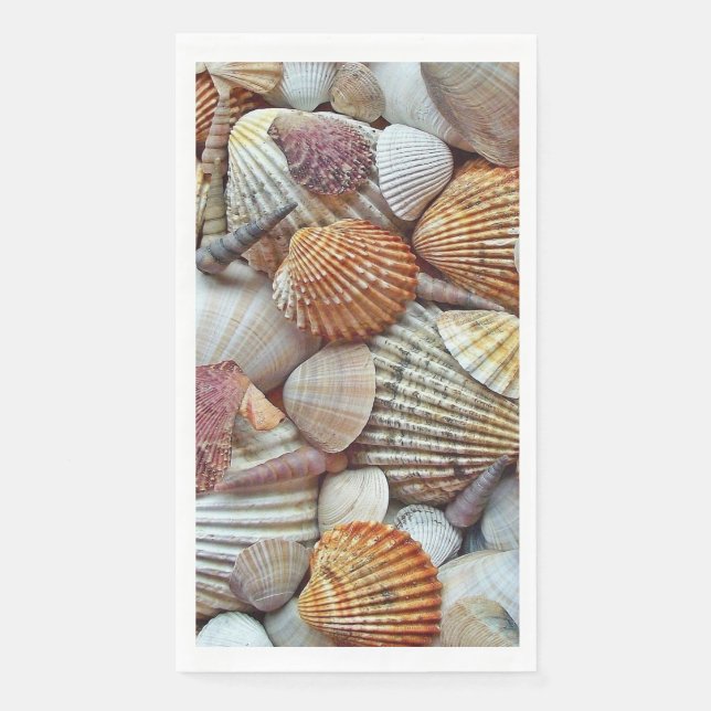 Sea Shells Paper Guest Towels (Front)