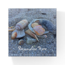 Sea Shells Paradise Beach Personalized Paperweight