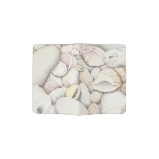 Sea Shells & Pebbles in Pencil Passport Holder