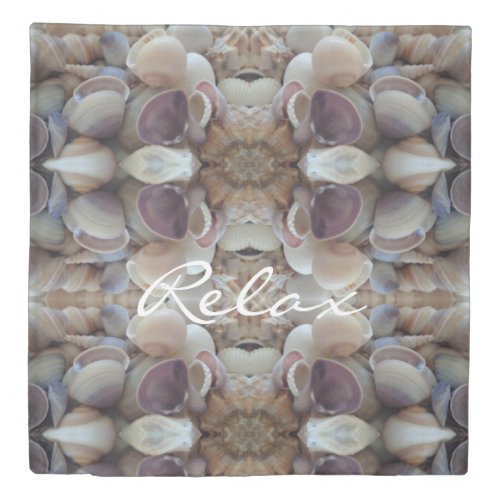Sea Shells Romantic Beach Summer Elegant Pattern Duvet Cover