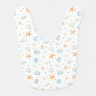 Sea Shells & Starfish Baby Bib