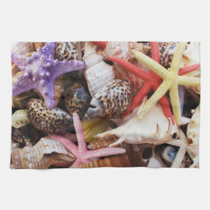 Sea Shells Starfish Colorful Shell Towel