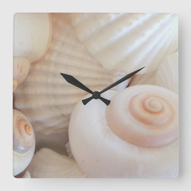 Sea Shells, Summer Beach Exotic Tropical Clock (Front)
