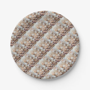 Sea Shells, Summer Beach Exotic Tropical Romantic Paper Plates