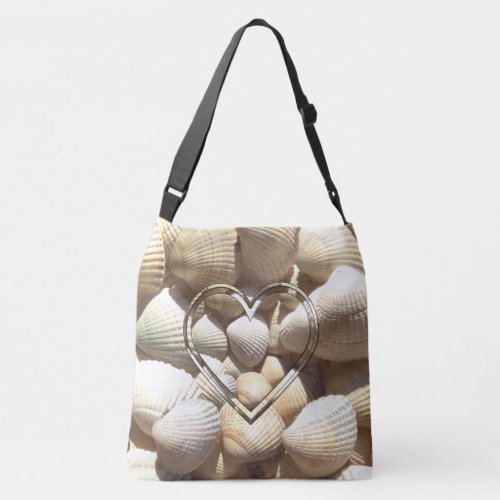 Sea Shells Summer Beach Life Seashells Heart Crossbody Bag