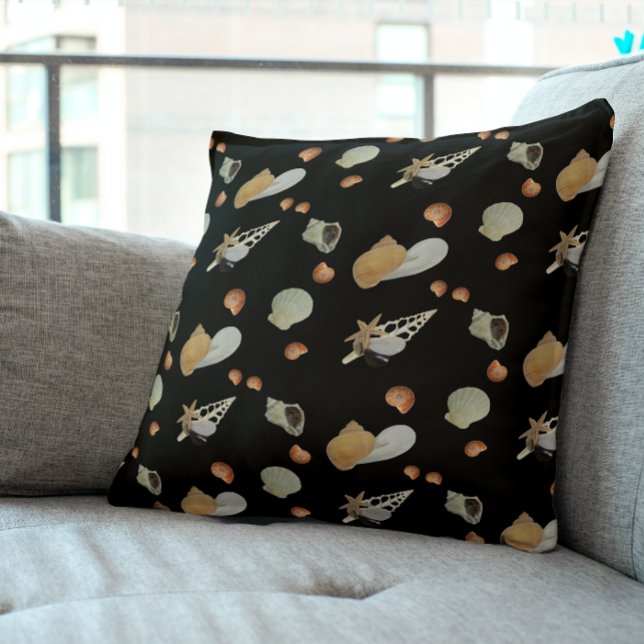 Sea shells summer ocean beach lake coastal throw pillow (Creator Uploaded)