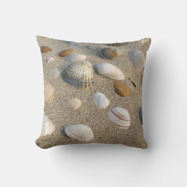 Sea Shells Throw Pillow (Front)