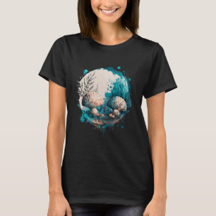Sea Shells Watercolor Beach Coral Sand Seaside 1 T-Shirt