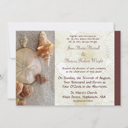 Sea Shells Wedding Invitation