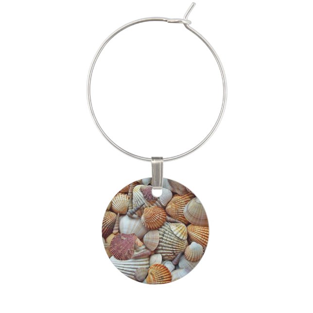 Sea Shells Wine Charm (Front)