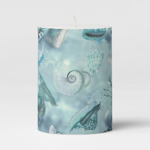 Sea shells Wonder Pillar Candle