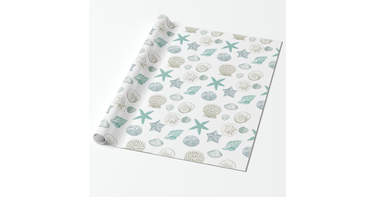 Sea Shells Wrapping Paper | Zazzle