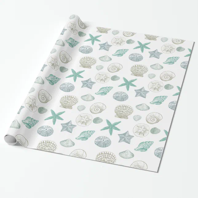 Sea Shells Wrapping Paper | Zazzle
