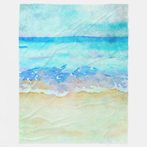  Sea Shore AR7 Beach Nautical Waves Surf Beach  Fleece Blanket