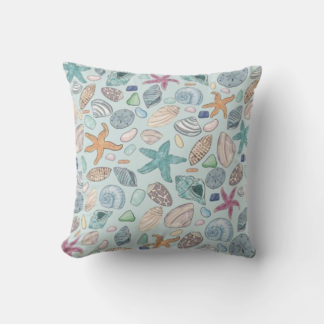 Sea Side  Outdoor Pillow (Front)