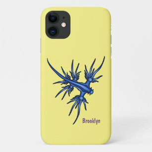 Sea slug blue dragon illustration iPhone 11 case