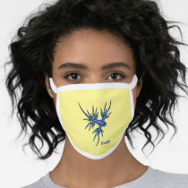 Sea slug blue dragon illustration face mask