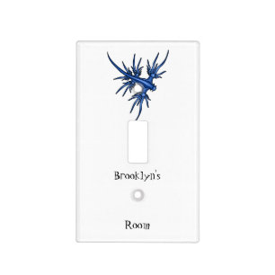 Sea slug blue dragon illustration light switch cover