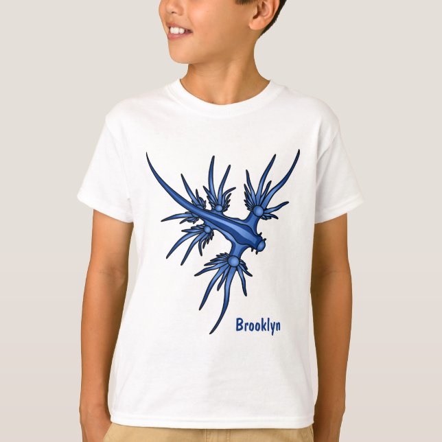 Sea slug blue dragon illustration T-Shirt (Front)