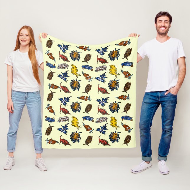 Sea slug Nudibranch Fleece Blanket (In Situ)
