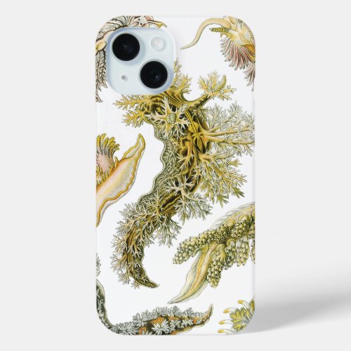 Sea Slugs by Ernst Haeckel Vintage Nudibranchia iPhone 15 Case