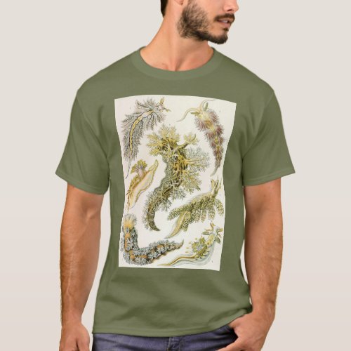 Sea Slugs by Ernst Haeckel Vintage Nudibranchia T_Shirt