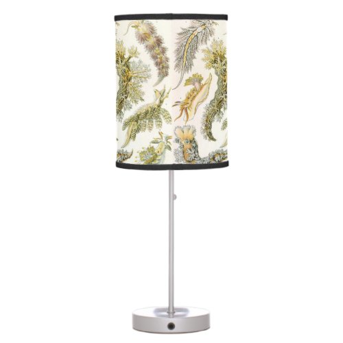 Sea Slugs by Ernst Haeckel Vintage Nudibranchia Table Lamp