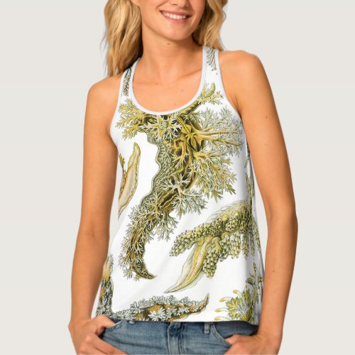 Sea Slugs by Ernst Haeckel Vintage Nudibranchia Tank Top